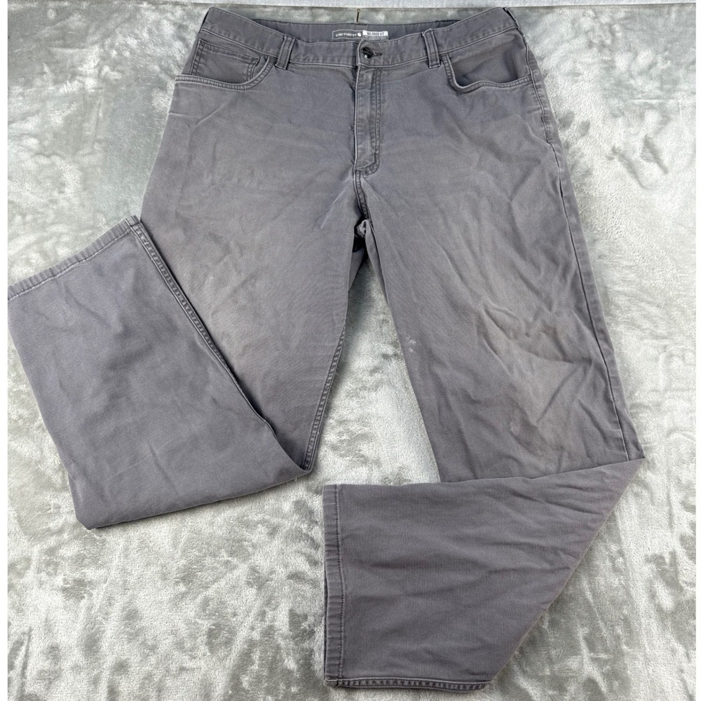 Carhartt Work Pant Mens 38x32 Rugged Flex Relaxed Fit Canvas Gray EUC